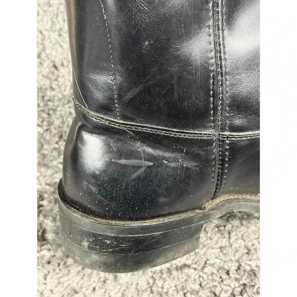 Vintage Biltrite Neoprene Motorcycle Boots Black Leather Made in USA Mens 10.5 D